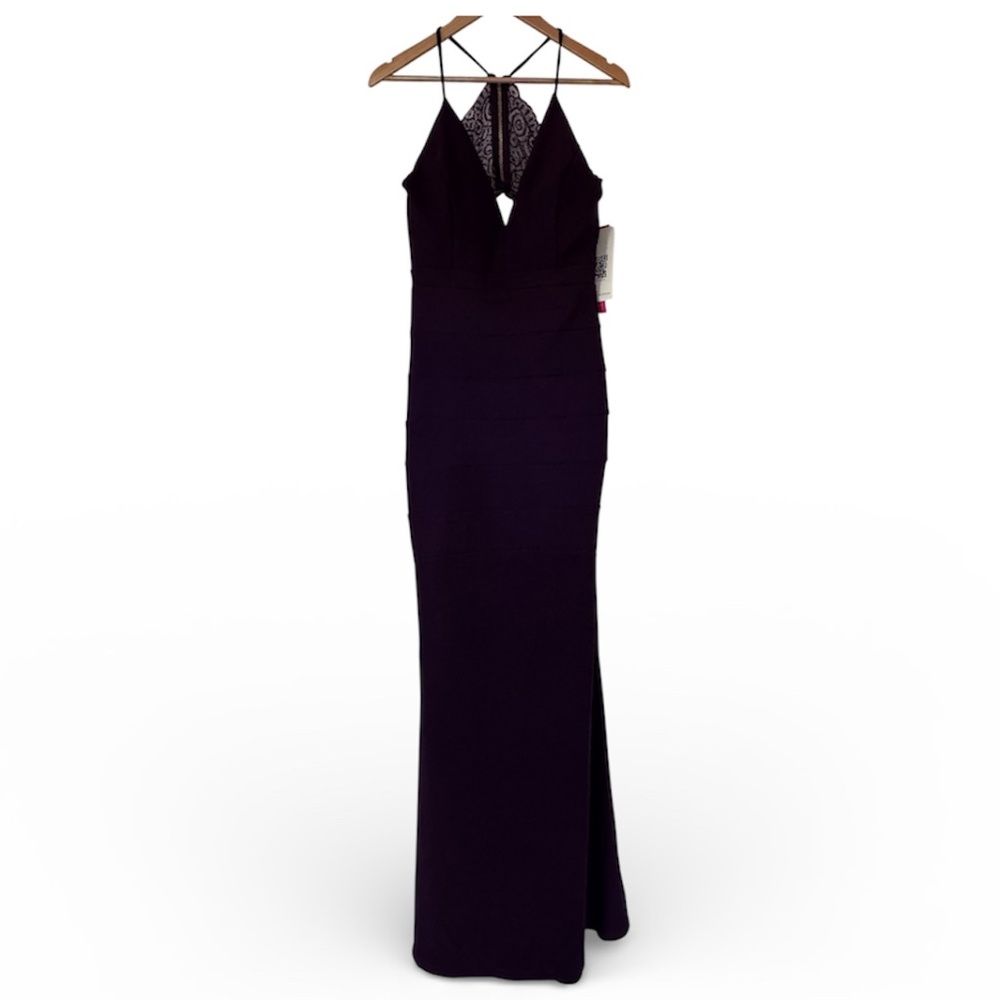 Emerald Sundae Plum Bandage Gown with Lace Detail – Size XL (NWT)